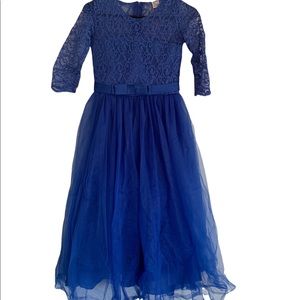 Girls size 16 royal blue ball gown
